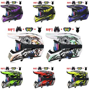 Casco de moto para niños Enviar 3 piezas de regalo casco todoterreno bicicleta cuesta abajo AM DH casco cruzado capacete motocross casc