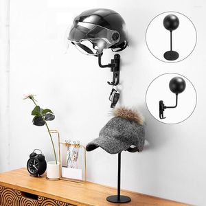 Cascos de motocicleta Rotación de 180 grados Soporte para casco Soporte para sombreros para abrigos Gorras Gancho montado en la pared de aluminio