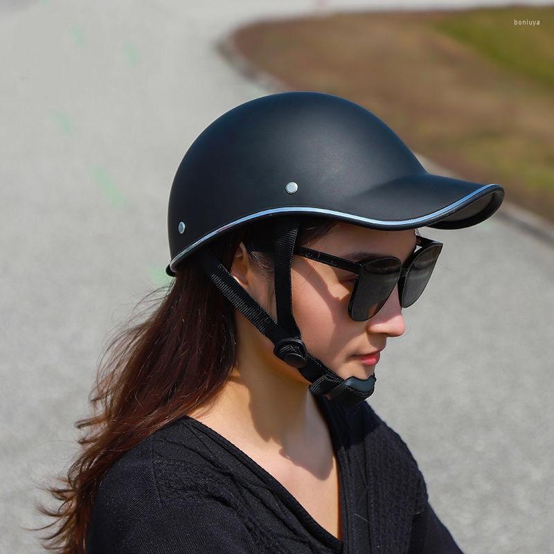 Motorcycle Helmets 1pcs Baseball Cap Helmet Summer Vintage Sun Visor Lightweight Style Half Ladle