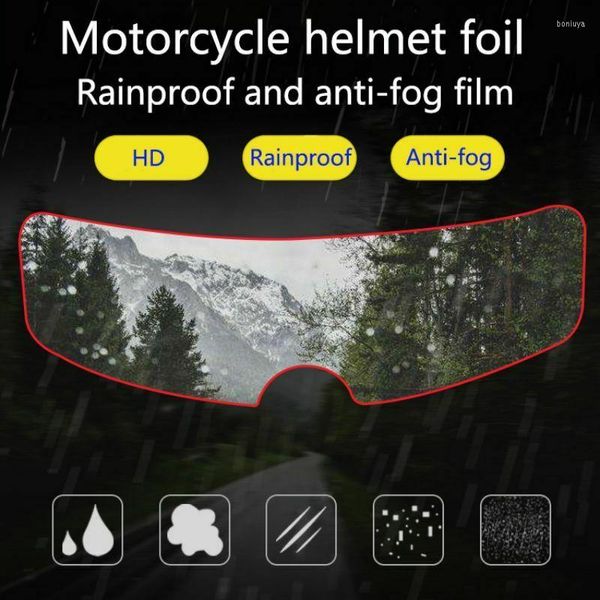 Cascos de motocicleta 1 Uds casco parasol película antivaho HD transparente antirreflectante para parte delantera completa medio abierta