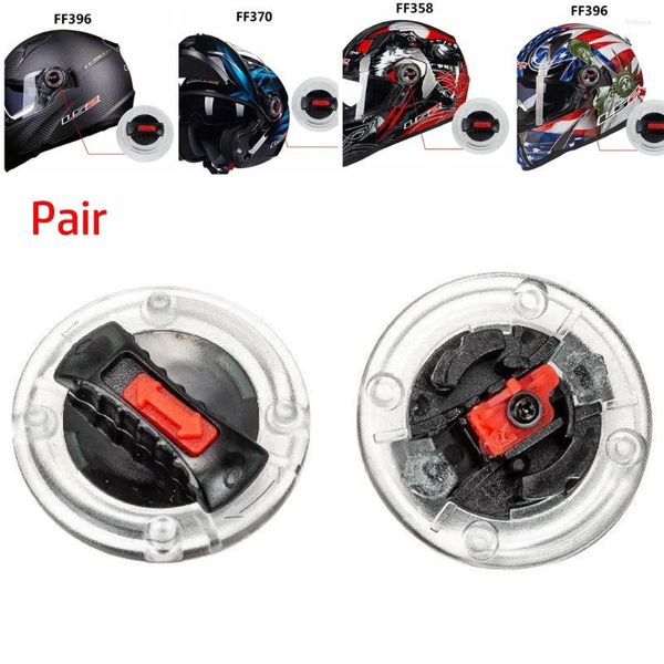 Casques de moto 2 x casque pare-soleil vis accessoires lentille boucle base verrouillage bouton de couverture d'oreille pour LS2 FF358/396/370/386