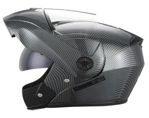 Casques de moto 2021 Double Visor Lens Flip Up Motocross Racing Casco Moto Modular Carbone Helme Helm Motorbike en toute sécurité 34669581422596