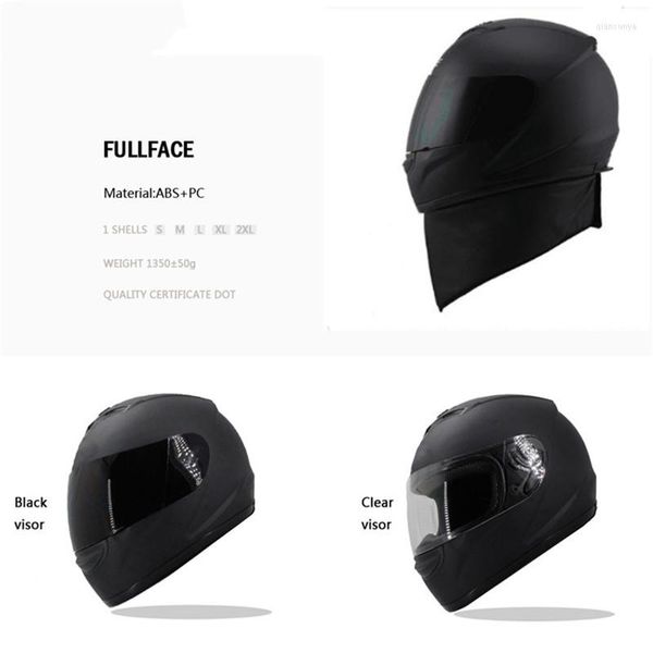 Casques de moto 2023 mode casque intégral casque pour hommes femmes Dot approuvé Top qualité avec foulard