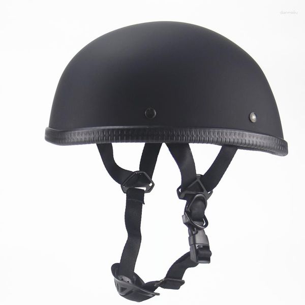 Capacetes de motocicleta 2023 meio capacete Chopper Biker Pilot Vintage Open Face Moto Motocicleta Capacete Casco Casco Preto