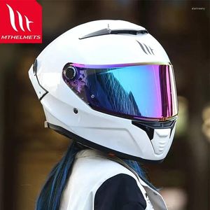 Casques de moto 2024 MT Thunder 4 SV Casque intégral Double lentille Bouclier Scooter Helmen Hommes Capacete de Moto ECE DOT approuvé