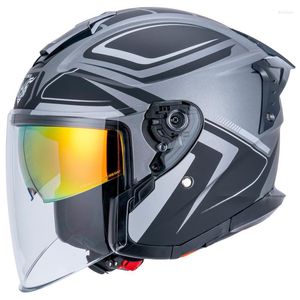 Casques de moto 3/4 casque pour hommes et femmes Double miroir pièce vélo électrique moitié