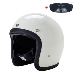 Motorhelmen 3/4 Open Face Helmet Man Womingcocasco Para Moto Capacetes Vezelglas Casque Scooter Jet Safety Helm