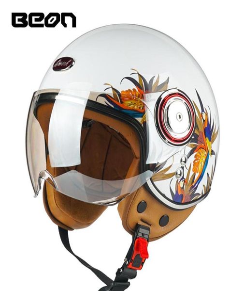 Casques de moto 34 Casque de scooter Open Face B110B Beon Vintage Casco ECE Certification Moto Protective Gear6141952