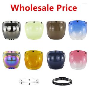 Motorhelmen 5 stuks Helm Bubble Visor voor open gezicht 3/4 CAPACETE LENS RETRO CASCOS WINDSHIELD ACCESSORIE