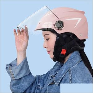 Casques de moto 54-61cm Casque ouvert Boucle à dégagement rapide ventilé avec écharpe détachable pour hommes femmes en gros Drop Deliver Otadi