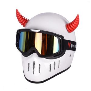 Casques de moto 7x4 cm Casque de voiture Ventouse Autocollant Stable Motocross Décor Ox Corne Accessoires Silicone Cool