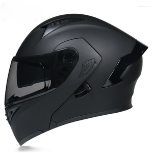 Casques de moto Accessoires Hommes Femmes Flip Up Casque Casco Motocross Racing Full Face Modulaire Moto Cafe Racer Dirt Bike