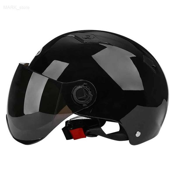 Cascos de motocicleta Casco de motocicleta eléctrica para adultos Medio casco Scooter Motor Crash Casco Motocicleta Bicicleta Sombrilla Protección solar SummerL21029