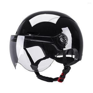 Casques de moto Adultes Casque de véhicule électrique avec évent Moto Bike Crash Hat Miroir amovible Scooter Sécurité Lavable Riding CrashHat