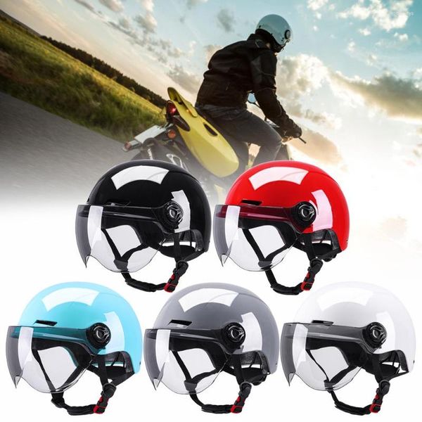 Casques de moto adultes casque de véhicule électrique miroir amovible Moto vélo Crash chapeau réglable dur pour équipement de plein air