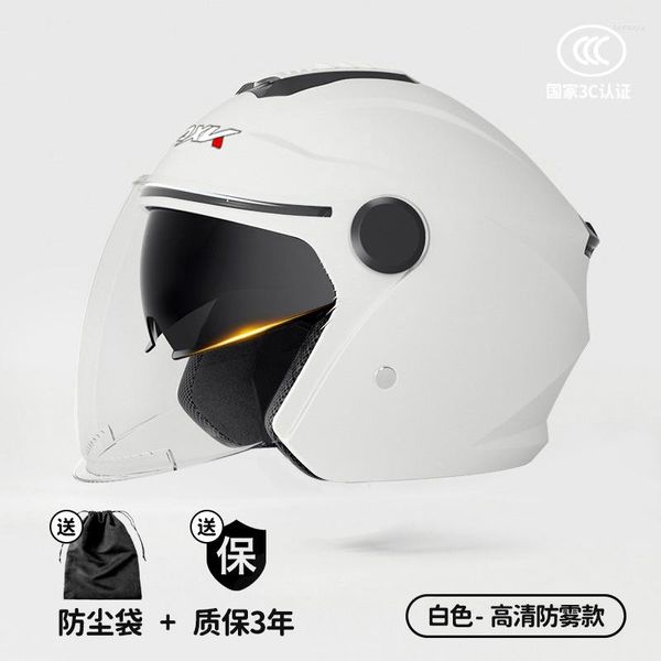 Casques de moto anti-Fog 53 à 61 cm Adulte Electric Half Caser Scooter Motor Crash Helmetor Moto Bike Sunshade Protection Sun