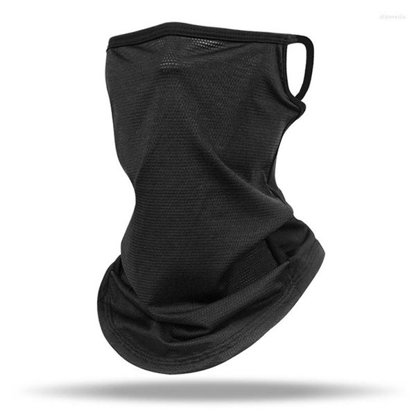 Cascos de motocicleta Anti-UV Mascarilla facial Cuello de verano Protección solar Ciclismo Bandana Ear Collar Shield Malla transpirable Negro Cubierta blanca