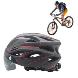 Casques de moto vélo pour hommes femmes adultes avec lunettes magnétiques détachables réglables cyclisme route montagne