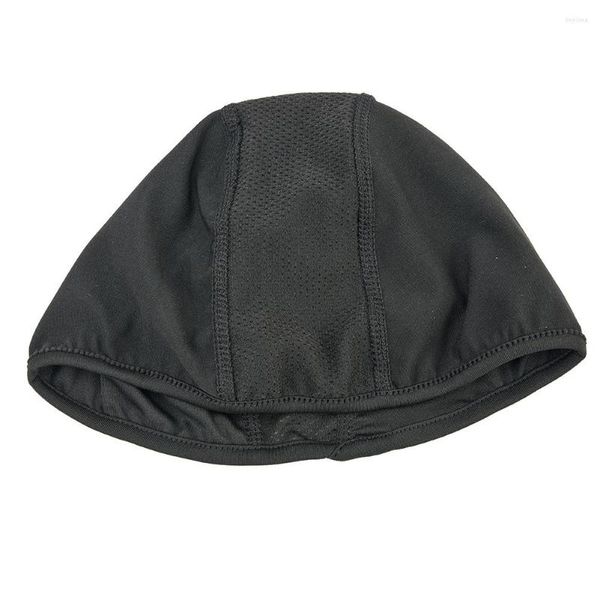 Casques de moto Noir Coupe-vent Capuchon de mèche Doublure intérieure Couvre-chef Dôme Polyester Fibre Spandex Matériel