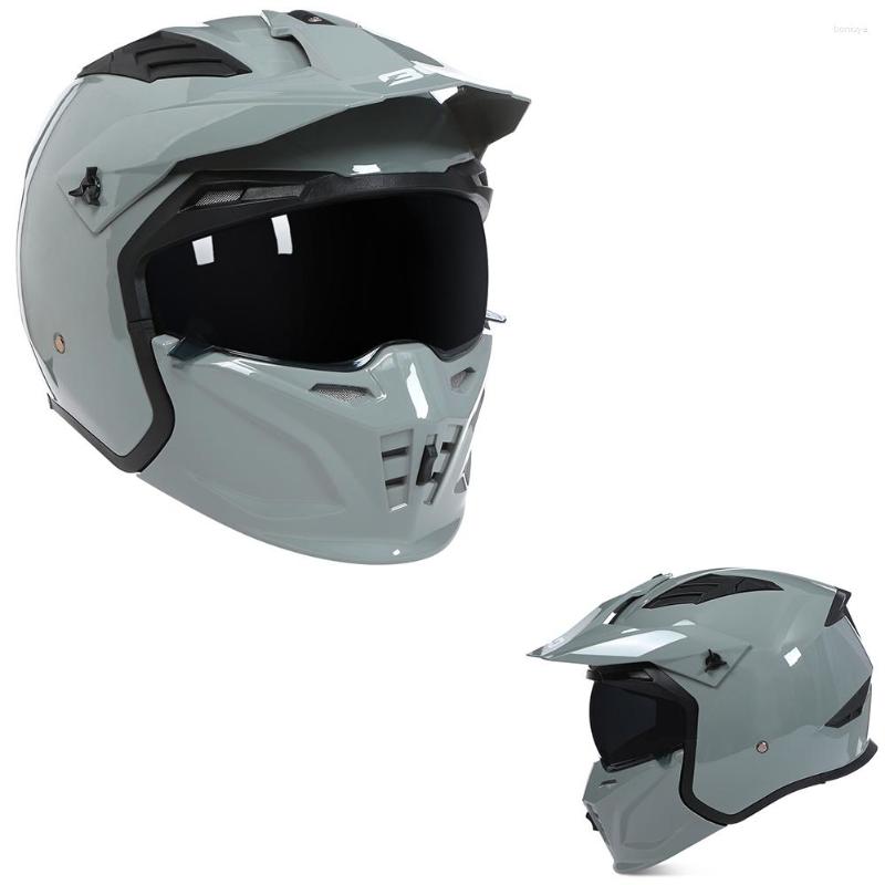オートバイヘルメットBLDデタッチ可能なあごの組み合わせヘルメットフルフェイスオープンモーターバイクモトクロスカスコスパラモトエセ承認AM DH