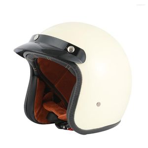 Casques de moto BLD Vintage Classic Cafe Racer Open Face Casque Hommes Femmes Chopper Bobber Style Scooter Moto Riding Jet Casco