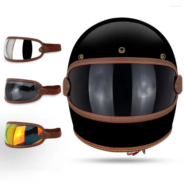 Cascos de motocicleta Bubble Shield HD Lente Retro Gafas de sol Accesorios Uso para gafas Biltwell Gringo BELL RUBY
