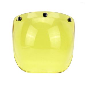 Motorhelmen Bubbelvisor voor helm 3/4 Jet Sheild Universal Flip Up Lens Face Shield Mask Retro