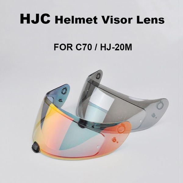 Cascos de motocicleta C70 Lente de visera de casco Accesorios de cara completa Capacete HJC HJ-20M Cascos anti-UV Para Moto Shield LensMotorcycle