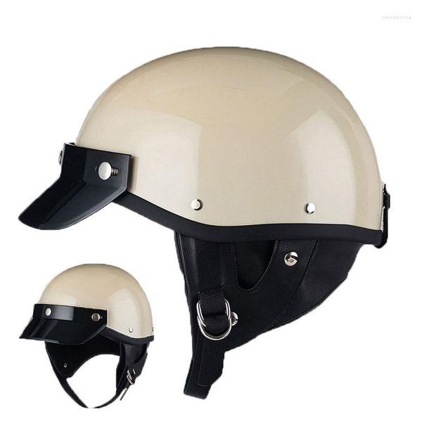 Cascos De motocicleta Capacete De Moto Masculino Retro Vintage casco hombres Casque Open Face Scooter Moto Racing Riding