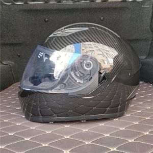 Motorfiets helmen koolstofvezelpatroon helm heren motor flip up lens motorcross dual racing casco capacete