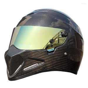 Casques de moto Protection en fibre de carbone DOT approuvé course automobile intégral haut équipement de moto le casque STIG