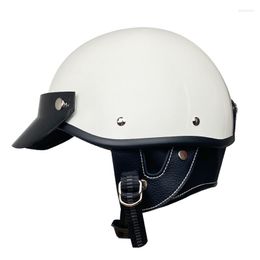 Motorhelmen Casco de Moto Retro Semiabierto Piloto Chopper Talla S-XL