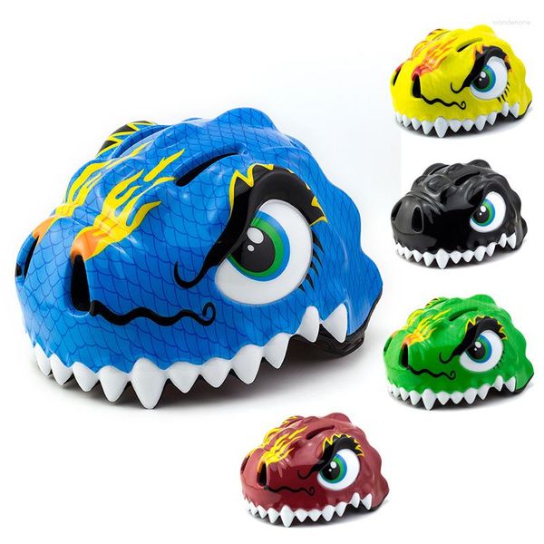 Casques de moto vélo pour enfants cinq couleurs en option casque de dinosaure équilibre voiture patinage équipement de protection