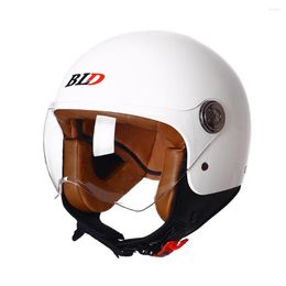 Cascos de motocicleta Clásico Vintage BLD Casco de cara abierta Retro Scooter eléctrico Moto Riding Jet Casco Moto Capacete Aprobado por DOT