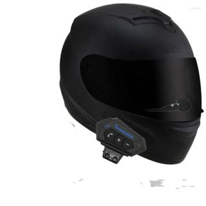 Motorhelmen Coole helm Bluetooth-compatibel Dual Lens Flip Up Four Seasons Headgear Racing Riding Moto Unisex