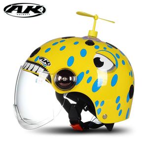 Casques de moto mignon enfant Moto Scooter enfants enfants bébé casquette de sécurité Moto vélo casque de vélo