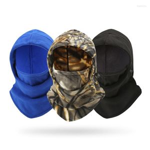 Casques de moto Cyclisme Écharpe Hiver Chaud Chapeau Polaire Balaclava Coupe-Vent Équitation Chapeaux Vélo Casque Doublure Capuche Cap Multifonction