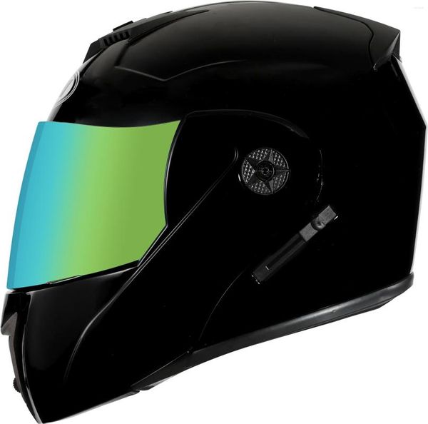 Cascos de moto DAYU Casco integral Flip Up Moto con doble visera para mujer Hombre Motocross Casco