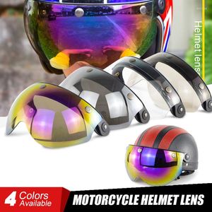 Cascos de motocicleta DERI, visera para parabrisas, casco Universal de estilo piloto de 3 broches, accesorios de cara medio abierta, gafas de Moto Capacete