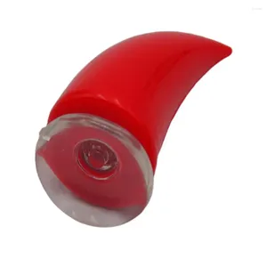 Casques de moto Décoration de corne du diable avec ventouse montée pour casque couleur rouge