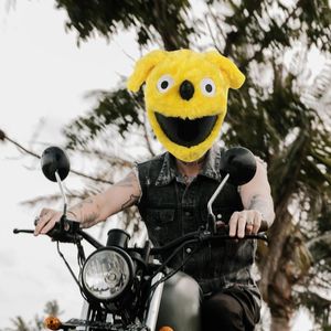 Cascos de motocicleta con forma de perro, cubierta protectora para exteriores, estilo llamativo para hombres y mujeres de cara completa, regalos