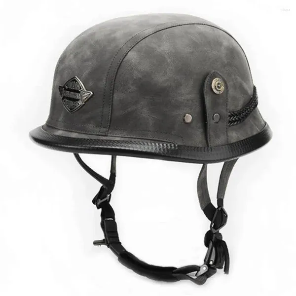 Casques de moto DOT approuvé JYT rétro demi-visage casque allemand style de la seconde guerre mondiale scooter équitation jet cruiser casque casco moto