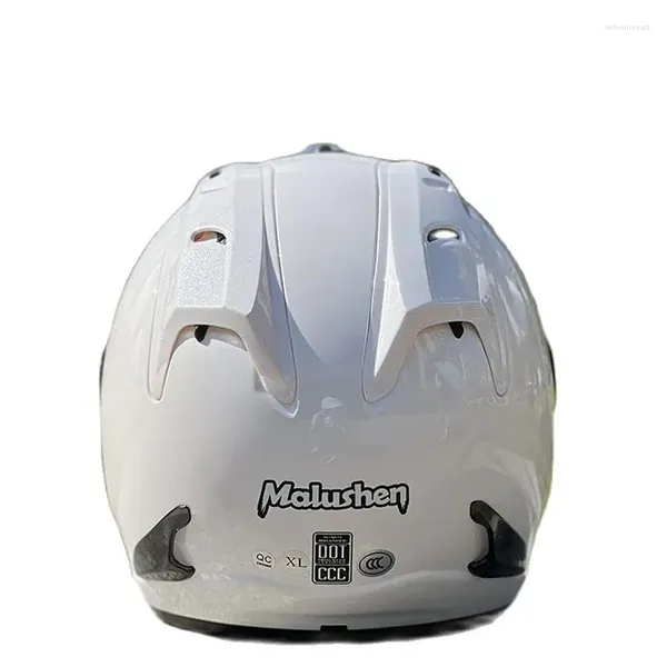 Casques de moto DOT approuvé hommes et femmes Casque Racing Open Face Casco Casque Original Malushen Bright White Half