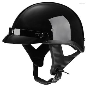 Casques de moto approuvés par le DOT Vintage demi-casque été visage ouvert rue Moto Cruiser Scooter Chopper rétro Moto