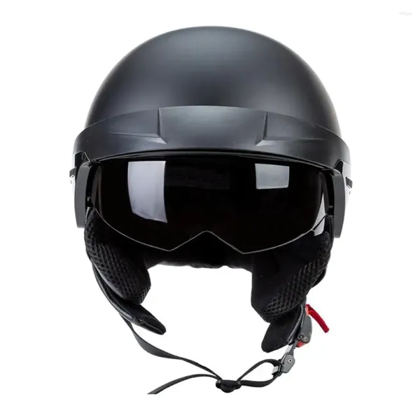 Casques de moto Dot Vintage Casque Demi-Visage Scooter Rétro Moto Vélo VTT Hommes Femmes