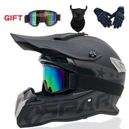 Grote motorhelmen Dual Sport Off Road Helmet Anti-Dirt Bike ATV D.O.T Certified Full Face Casco voor motor