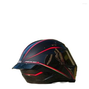 Motorfietshelmen ECE goedgekeurd racen racen grote spoiler helm zwart rood spoor vol gezicht geschikt voor vier seizoen veiligheid casque capacete