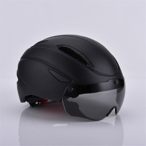 Cascos de motocicleta Casco de Scooter eléctrico con visera gafas magnéticas 58-61 cm para hombres mujeres bicicleta de carretera Motocross Casco