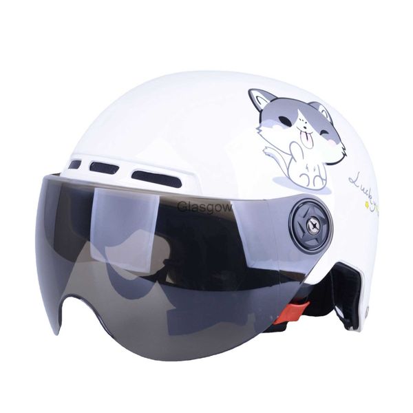 Casques de moto Véhicule électrique casque de sécurité respirant étudiant adulte dessin animé casque de Moto Cascos Para Moto Casco De Moto Abierto x0731