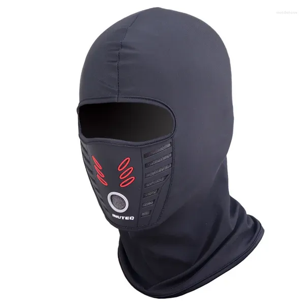 Celmets de motocicleta máscara cara a prueba de viento Balaclava Invierno Motor de casco Cuello tibio Lycra Fleece Bufands de esquí.